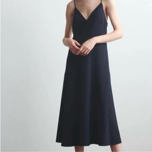 Thakoon Midnight Dark Navy Blue slip midi dress NEW 4 - Picture 9 of 9